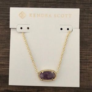 Kendra Scott Elisa gold necklace in amethyst